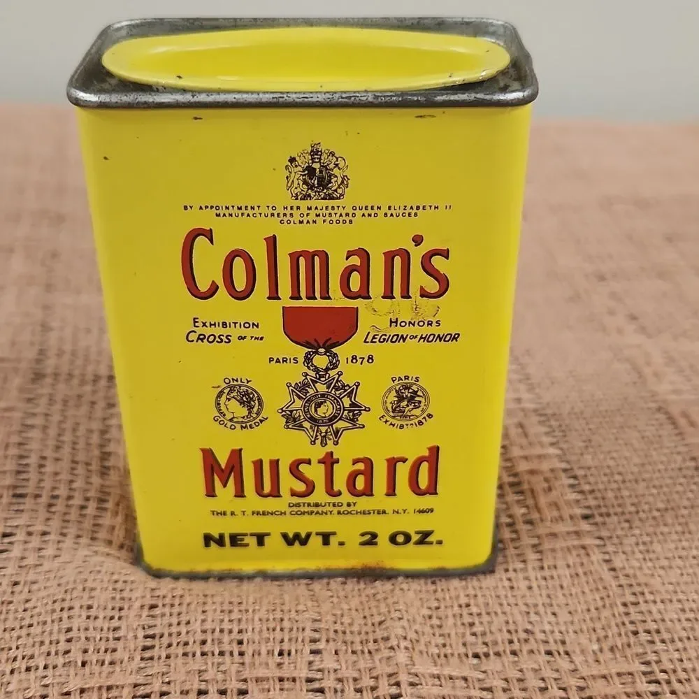 Vintage Colman's Yellow Mustard Tin